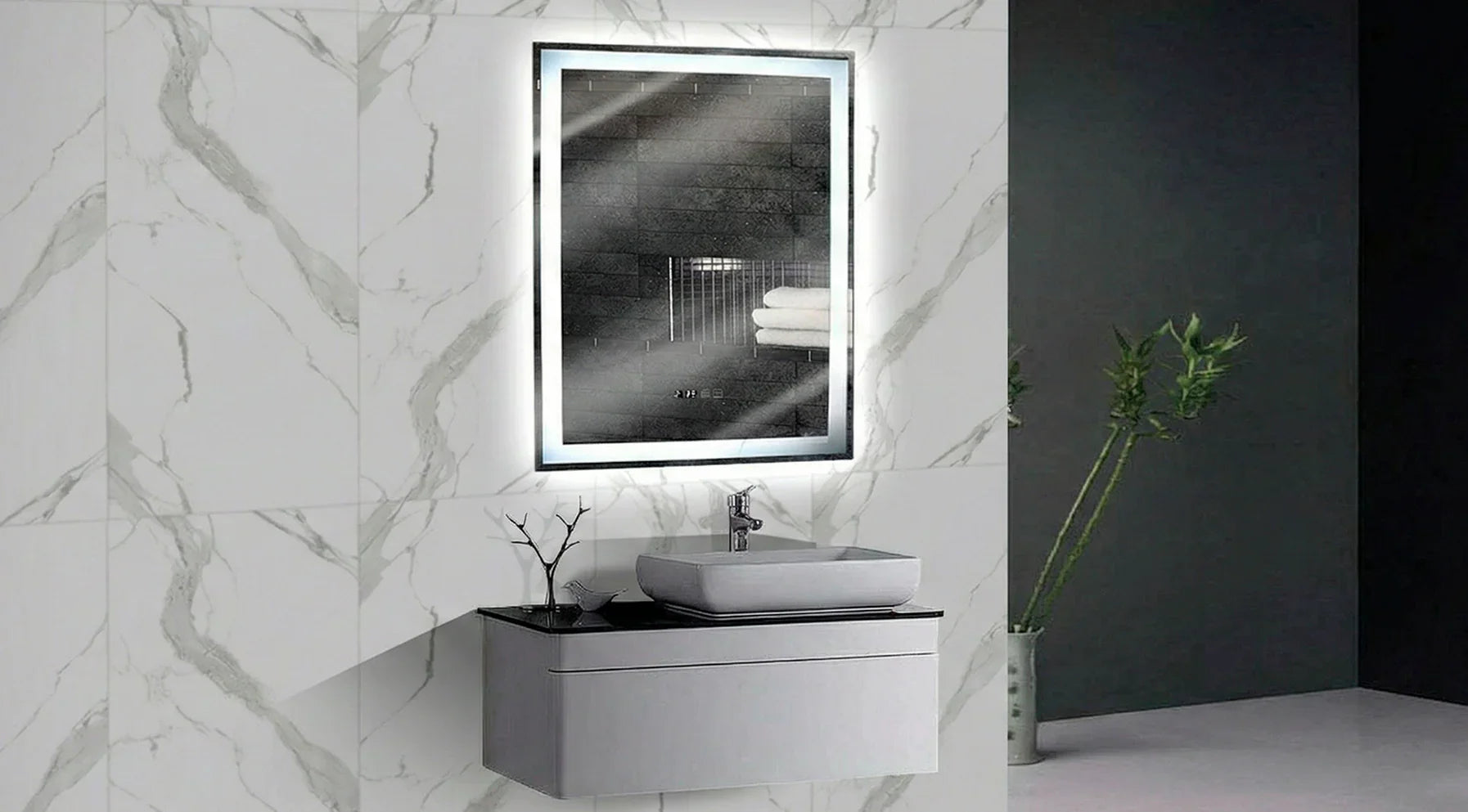 ALLAPSA ESPEJO TOUCH CON LED Y BLUETOOTH 80X60 CM