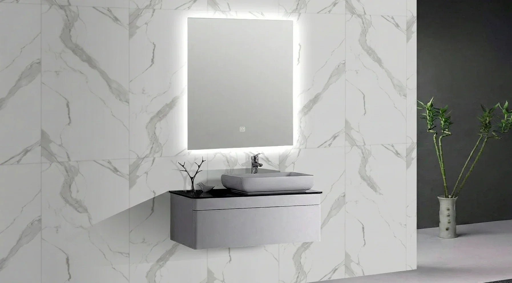 ALLAPSA ESPEJO TOUCH CON LUZ LED  70X50 CM