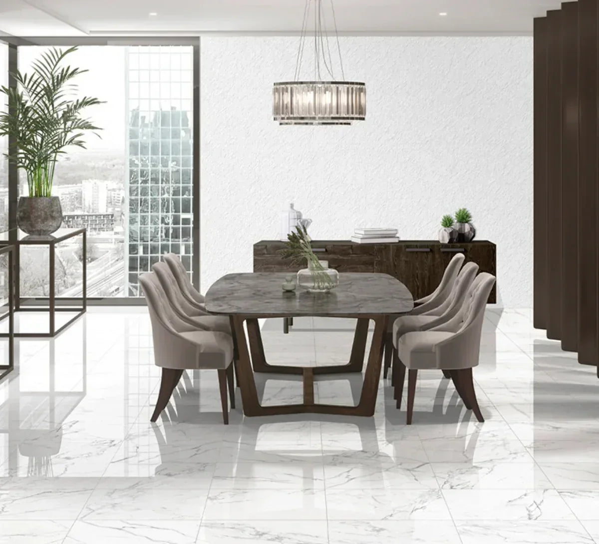 CASTEL  DOM WHITE BRILLO RECT 60X60 1A CJA 1.80 M2