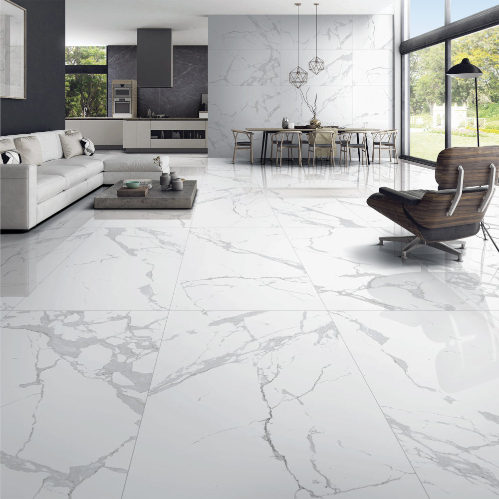 CASTEL STATUARIO 160 PULIDO BCO PEARL 80X160 1A CJA 2.56 M2