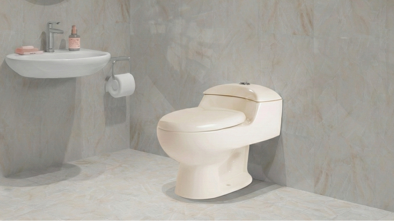 NUOVO SANITARIO DE UNA PIEZA VOLANS IVORY CON ASIENTO