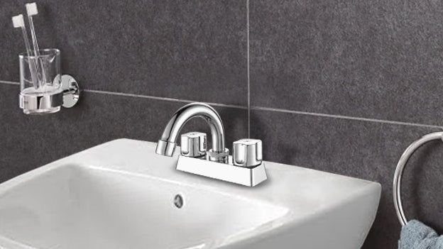 ROALFLUX MEZCLADORA PARA LAVABO 4 PULGADAS LATON