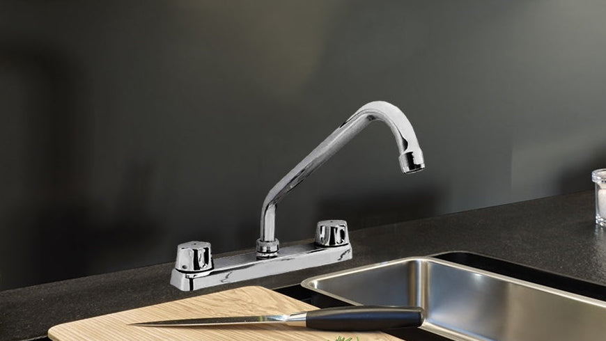 ROALFLUX 36195VC MEZCLADORA PARA COCINA FLEXIBLE 8 PULG LATON