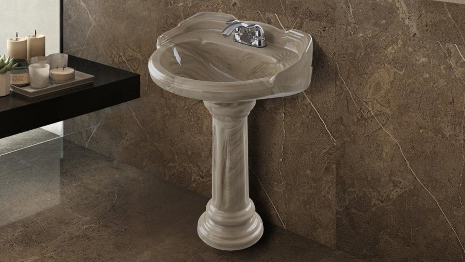 SAN MIGUEL PEDESTAL ROMANO BEIGE MARMOL