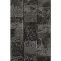 Piso cerámico negro con textura tipo piedra, formato rectangular, acabado mate.