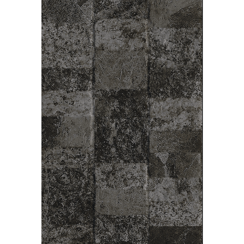 Piso cerámico negro con textura tipo piedra, formato rectangular, acabado mate.