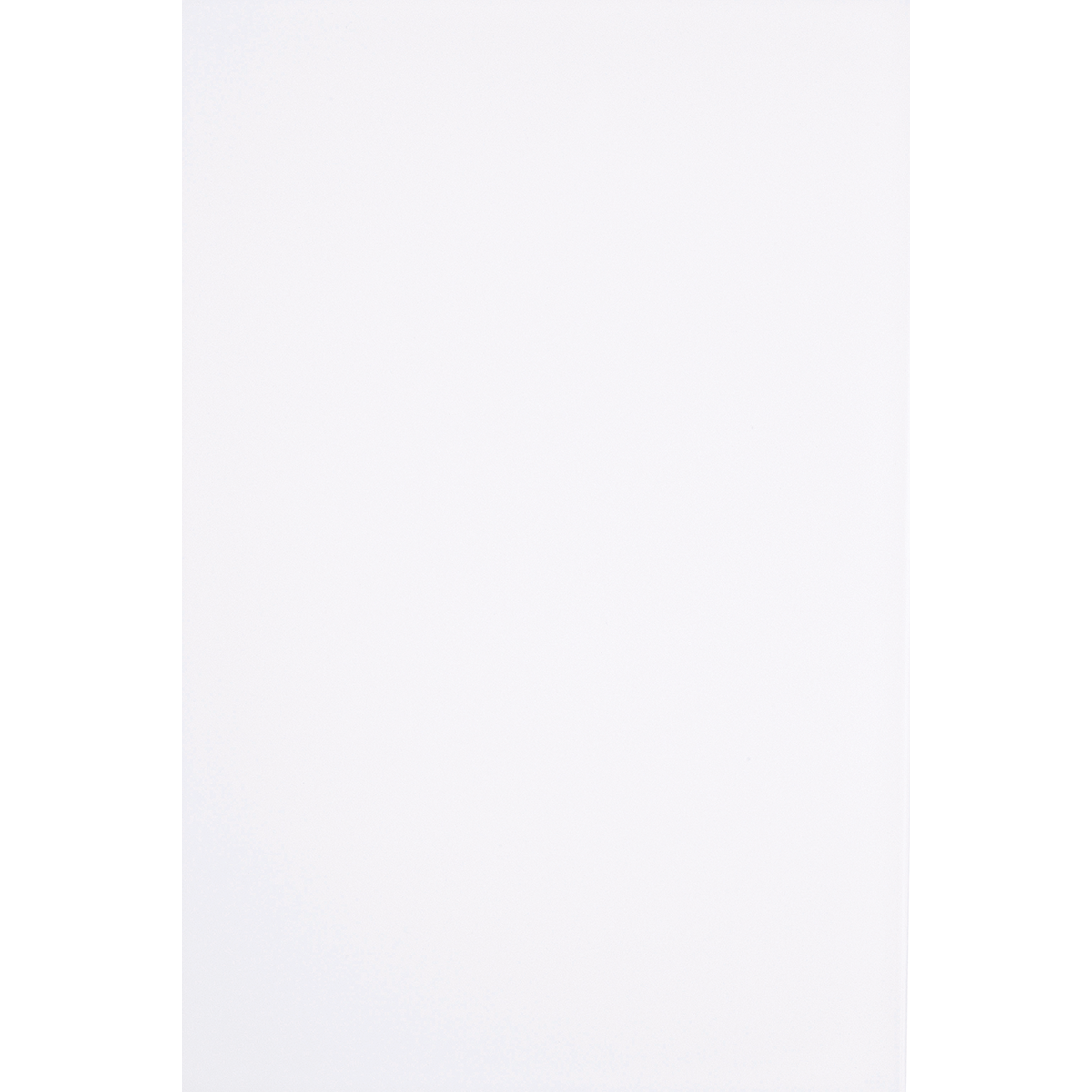 Azulejo blanco rectangular liso para pared o piso, tamaño 20.1x30.2 cm.