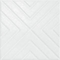 Azulejo blanco decorativo de 20x30 cm con relieve geométrico para pared o baño